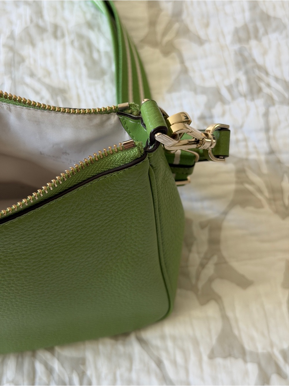 Kate Spade Rosie Shoulder Bag in Turtle Green with Crossbody Strap - Picture 11 of 14